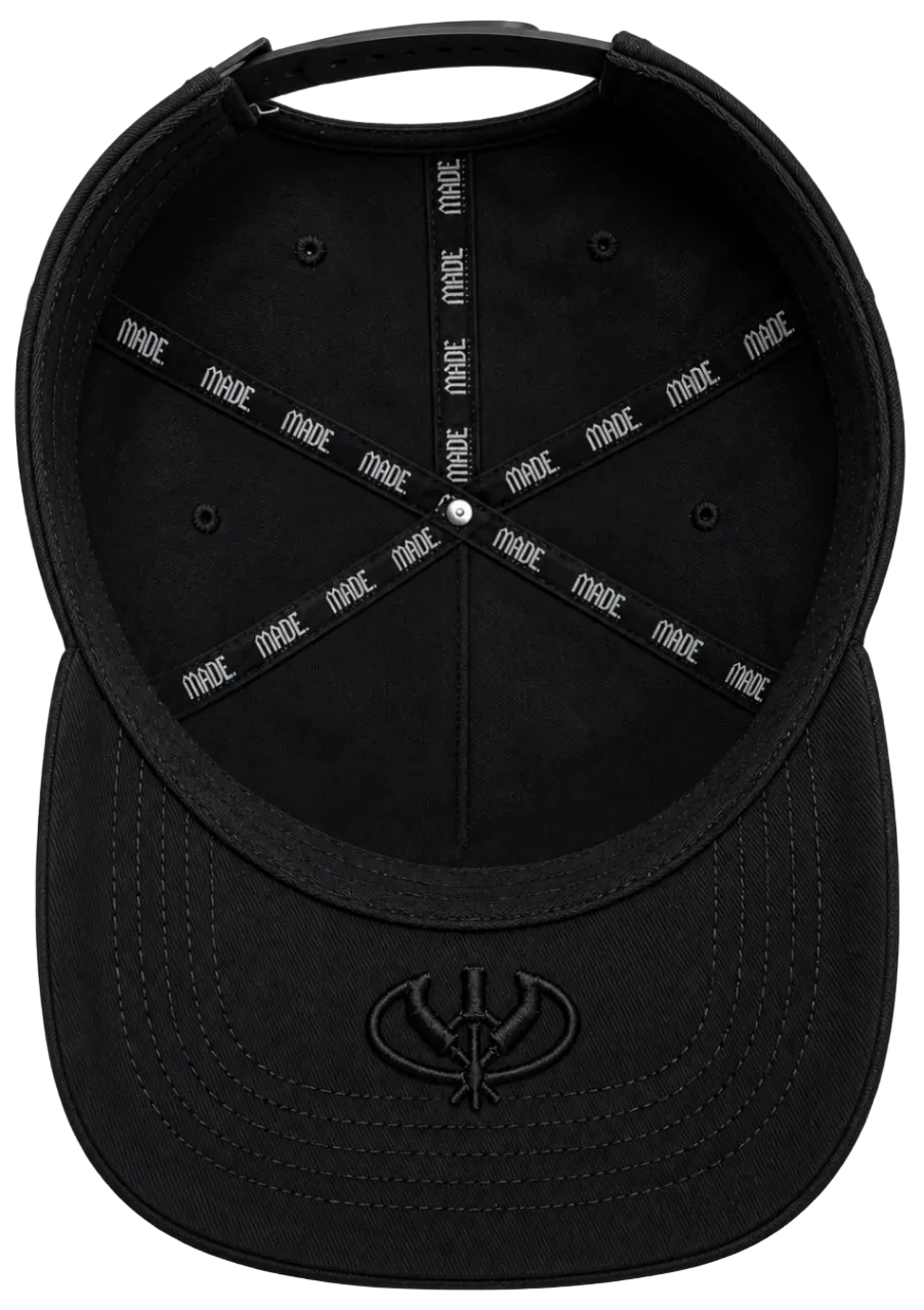 MADE / Stars hat, black suede underbrim and obsidian satin lining